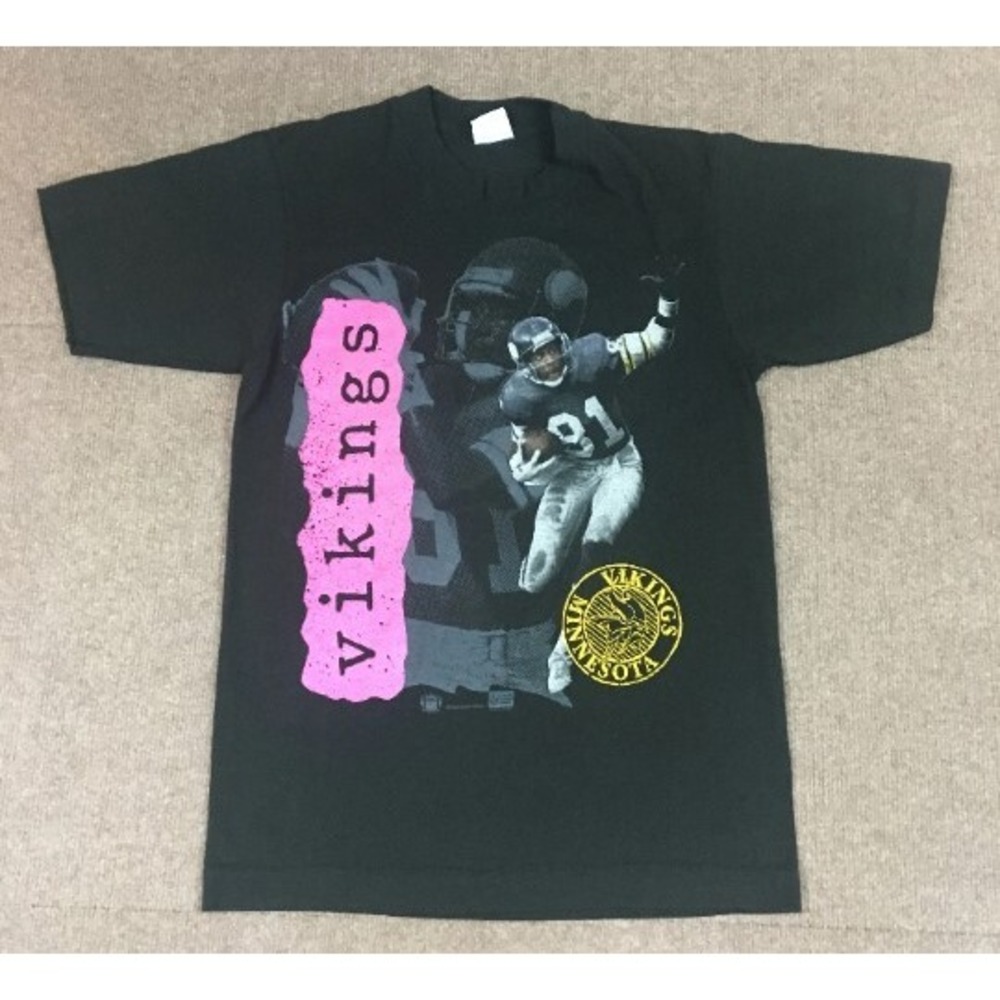 VTG Salem Sportswear Anthony Carter Minnesota Vikings T-Shirt Black Adult Small